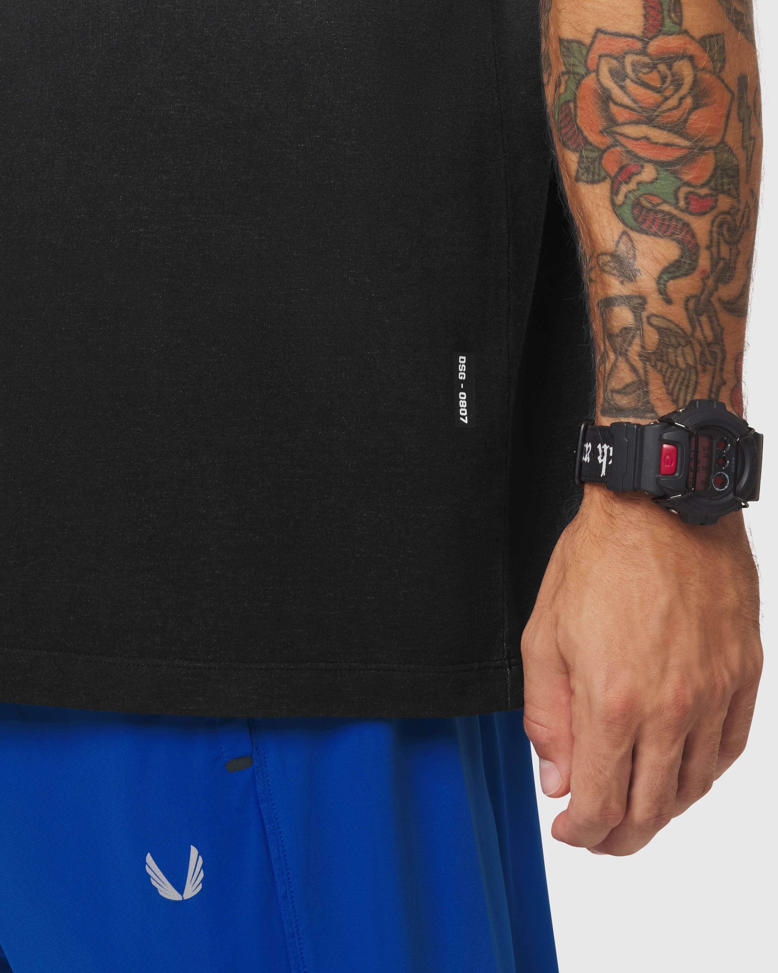 0807. Tech Essential™ Relaxed Cutoff - Black Sun Fade