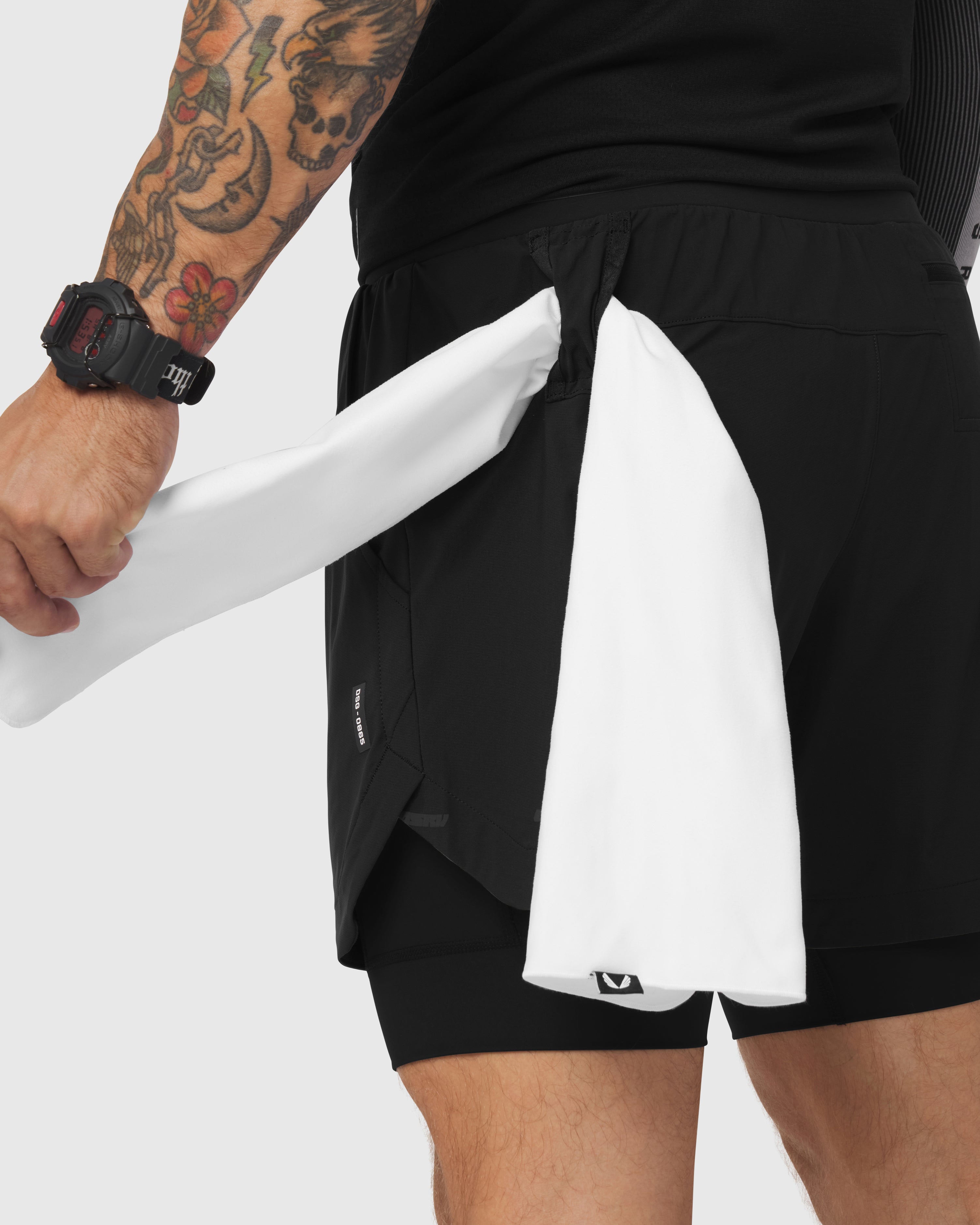0865. Tetra-Lite® 5" Liner Short - Black "Blade"/Black