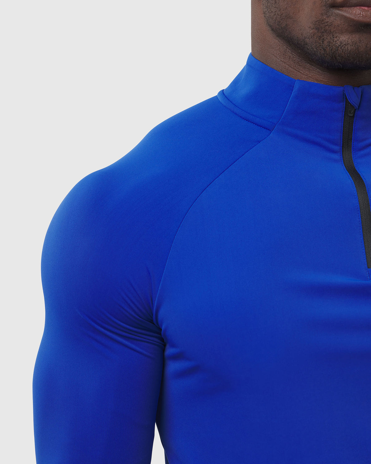 0906. Thermal Training Quarter Zip - Electric Blue "Cyber"