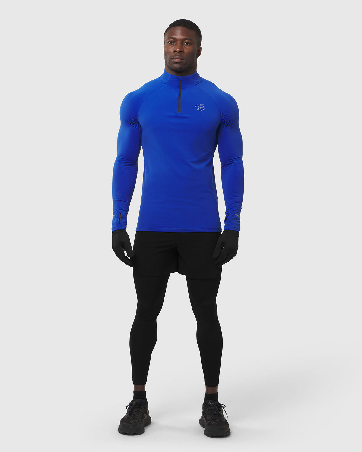 0906. Thermal Training Quarter Zip - Electric Blue "Cyber"