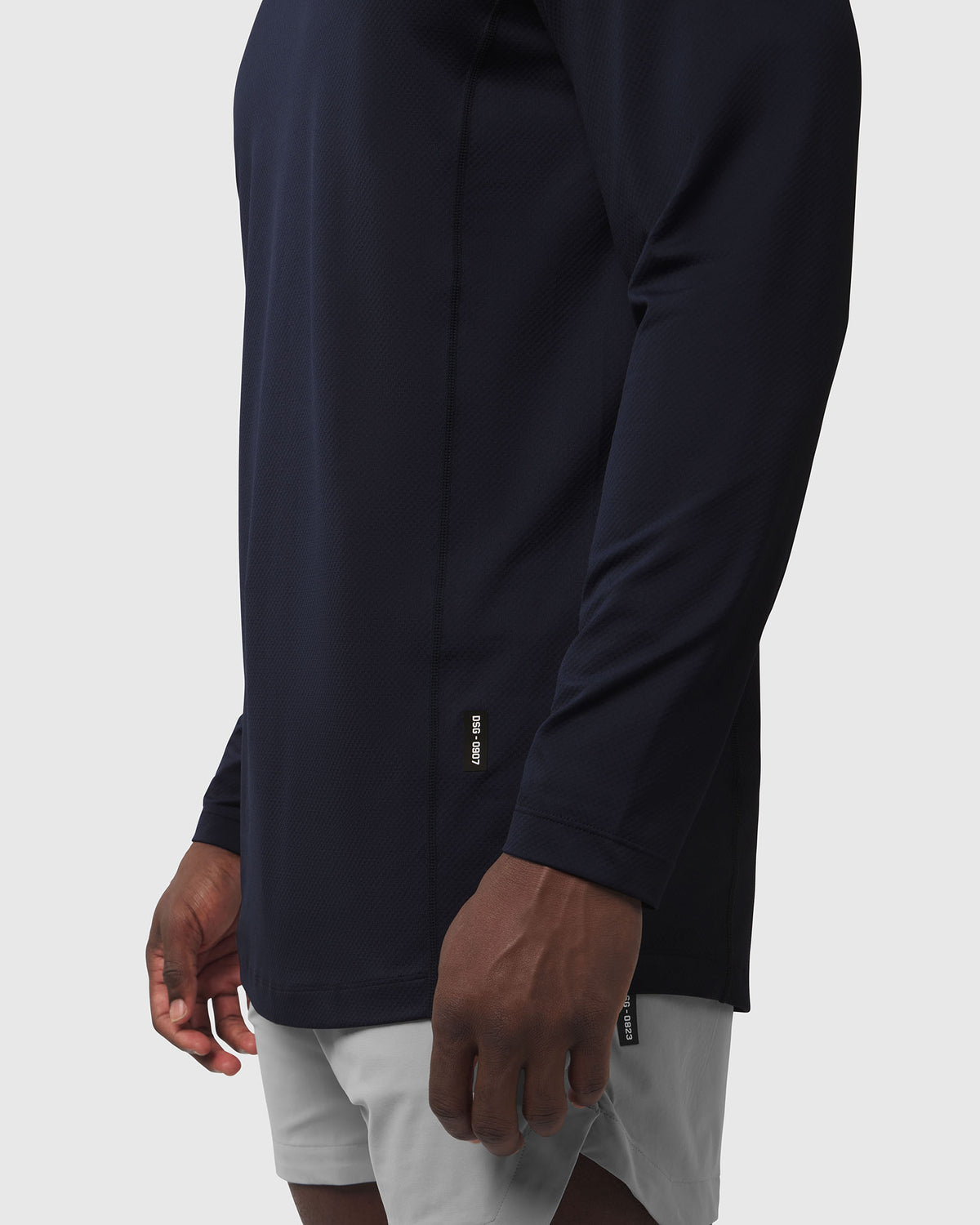 0907. AeroSilver® Training Long Sleeve - Navy "Space Bracket"