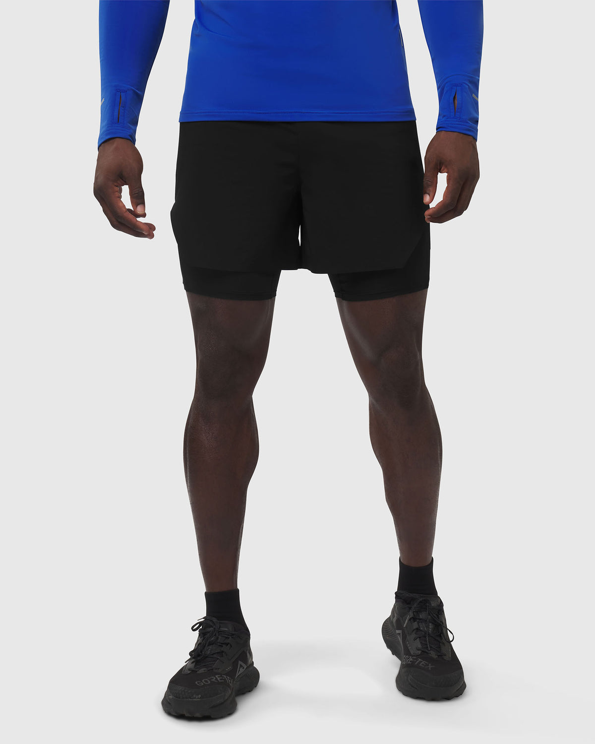 0953. Aerotex™ Hybrid Liner Short - Black/Black "Blade"