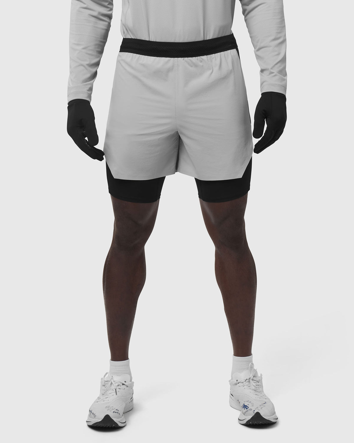 0953. Aerotex™ Hybrid Liner Short - Slate Grey/Black "Blade"