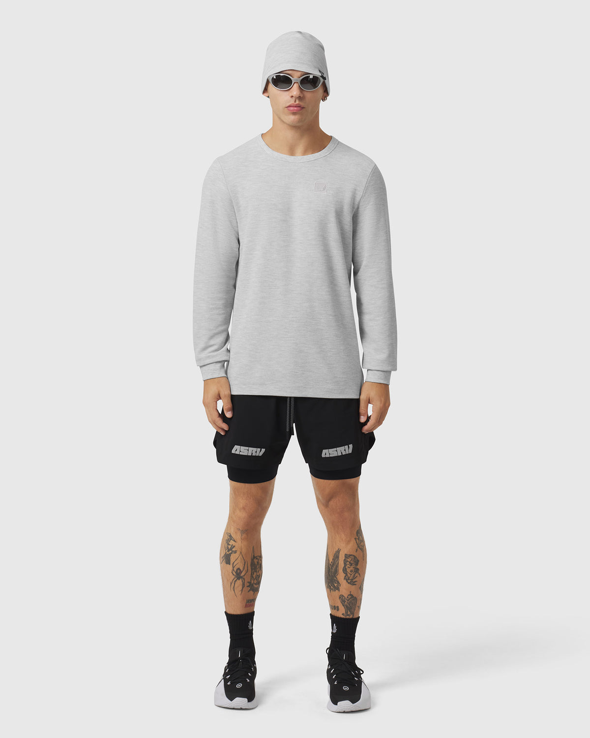 1112. Tech-Waffle™ Longsleeve - Heather Grey