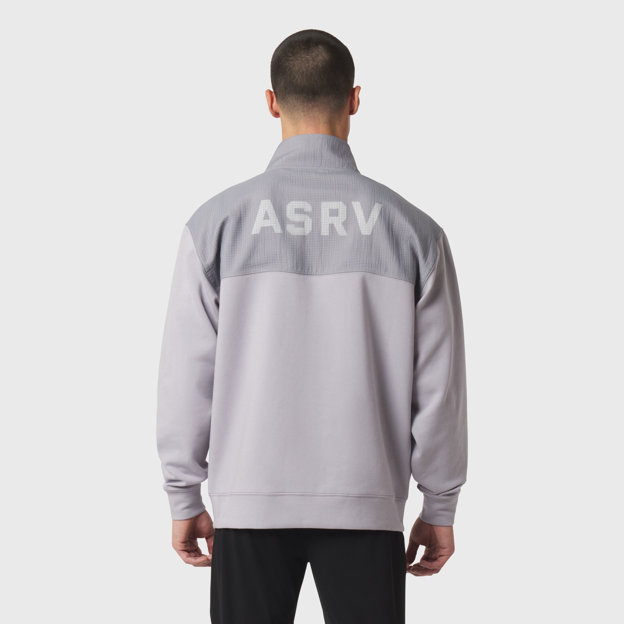 Dri-Core™ Sidelock Full Zip jacket in slate grey, back view on model