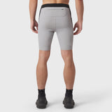 1170. Lycra® Ribbed Run Half-Tight - Slate Grey
