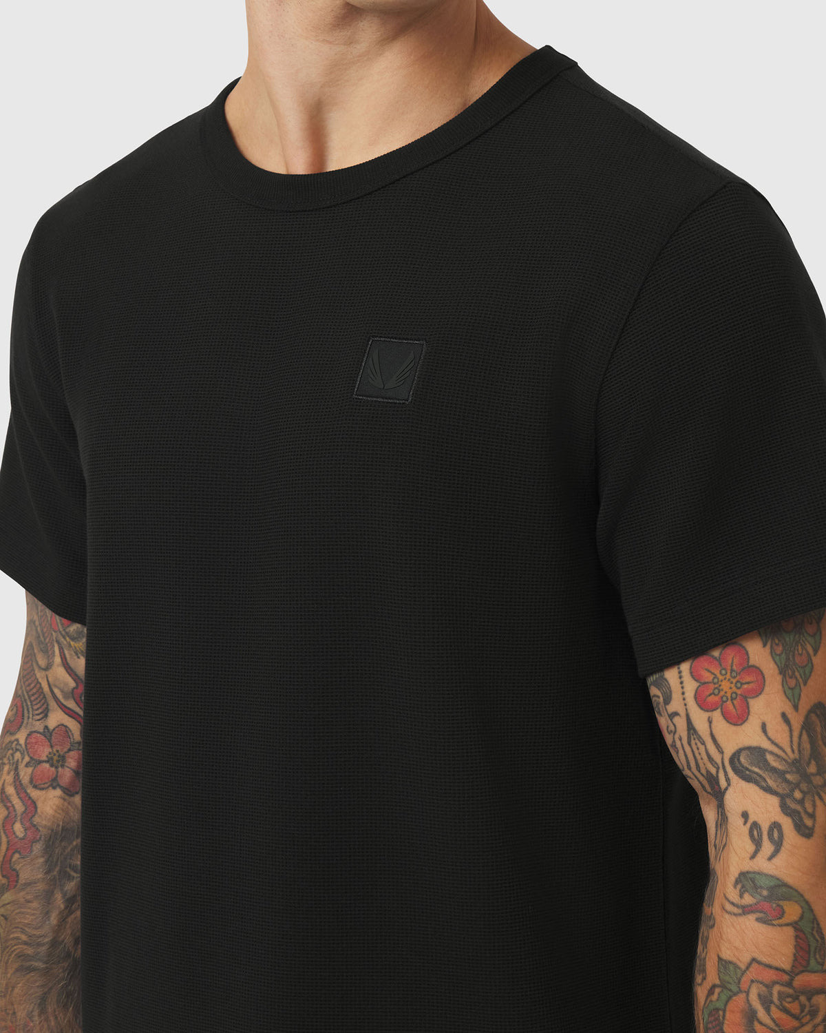 1202. Tech-Waffle™ Tee - Black