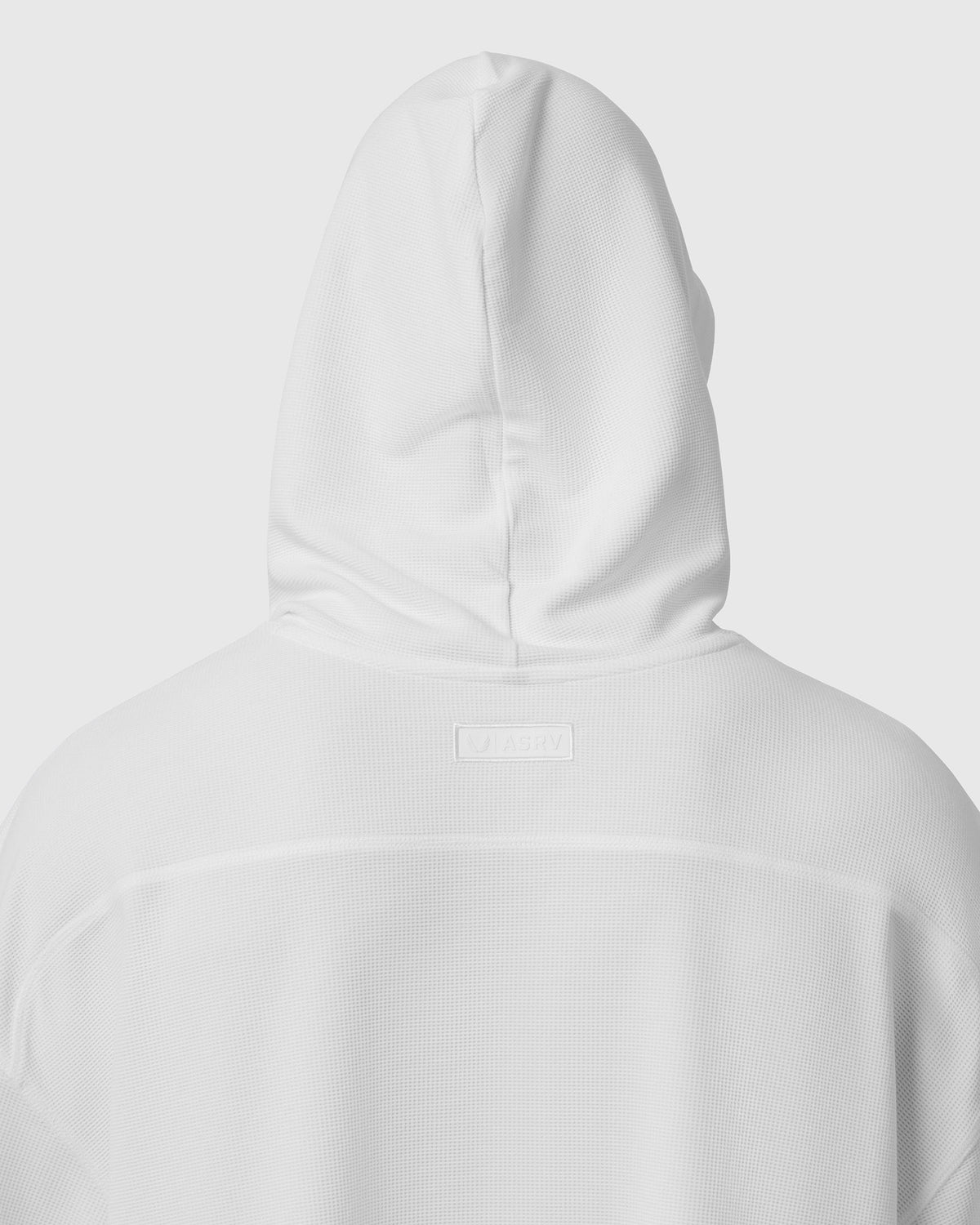 1204. Tech-Waffle™ Short Sleeve Oversize Hoodie - White