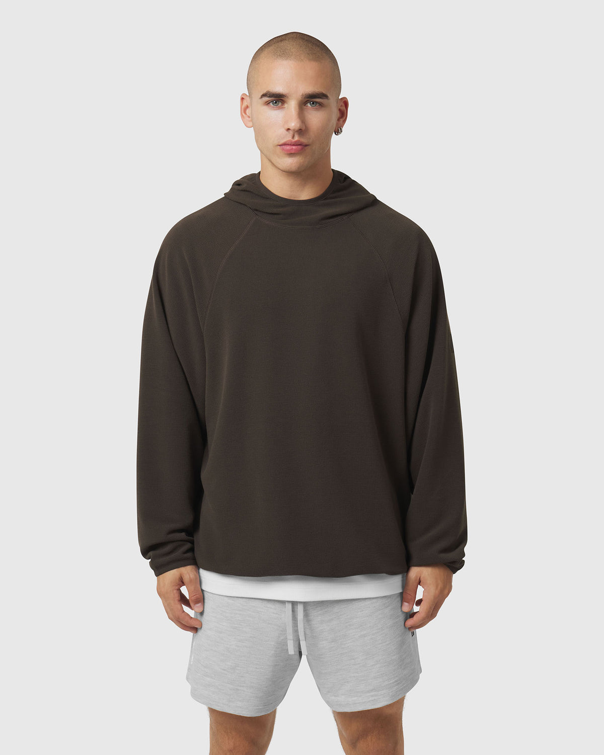 1206. Tech-Waffle™ Scuba Hoodie - Dark Earth