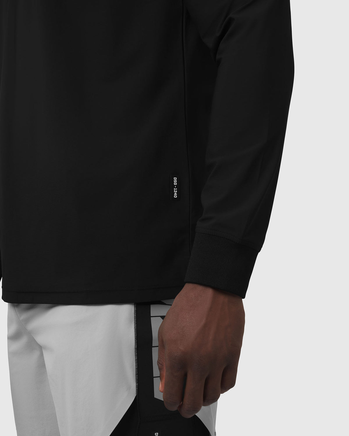 1240. Tetra-Lite® Quarter Zip Long Sleeve - Black