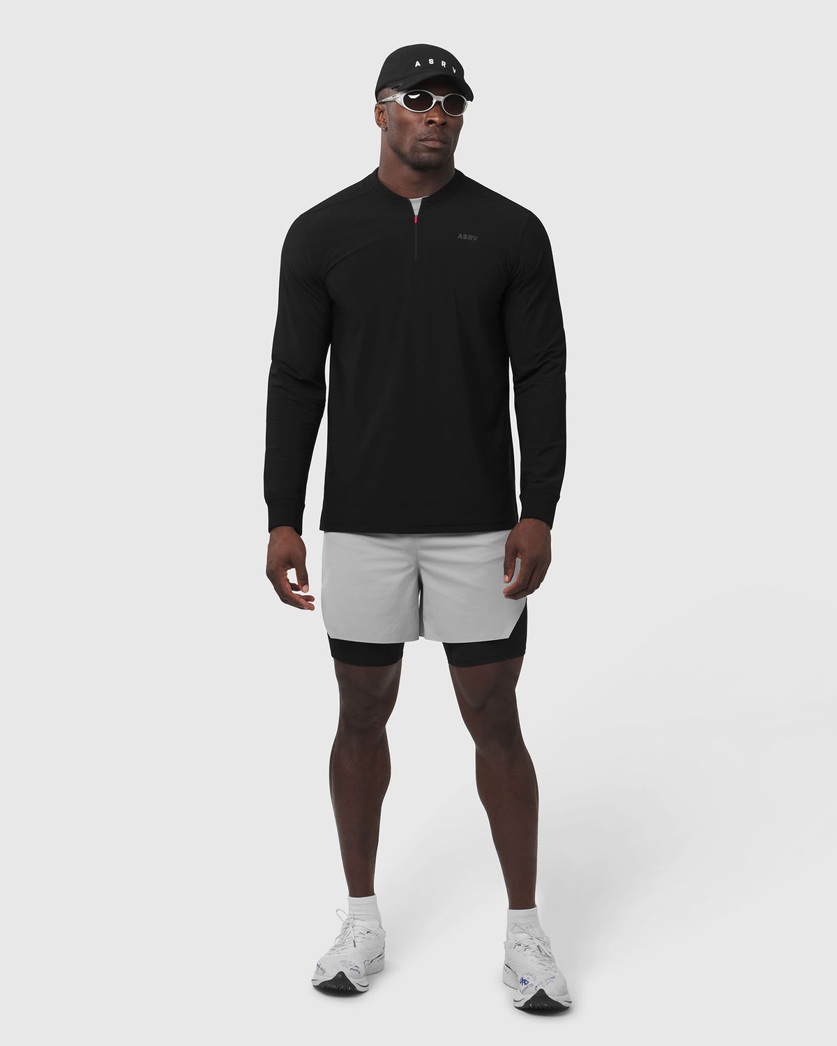1240. Tetra-Lite® Quarter Zip Long Sleeve - Black