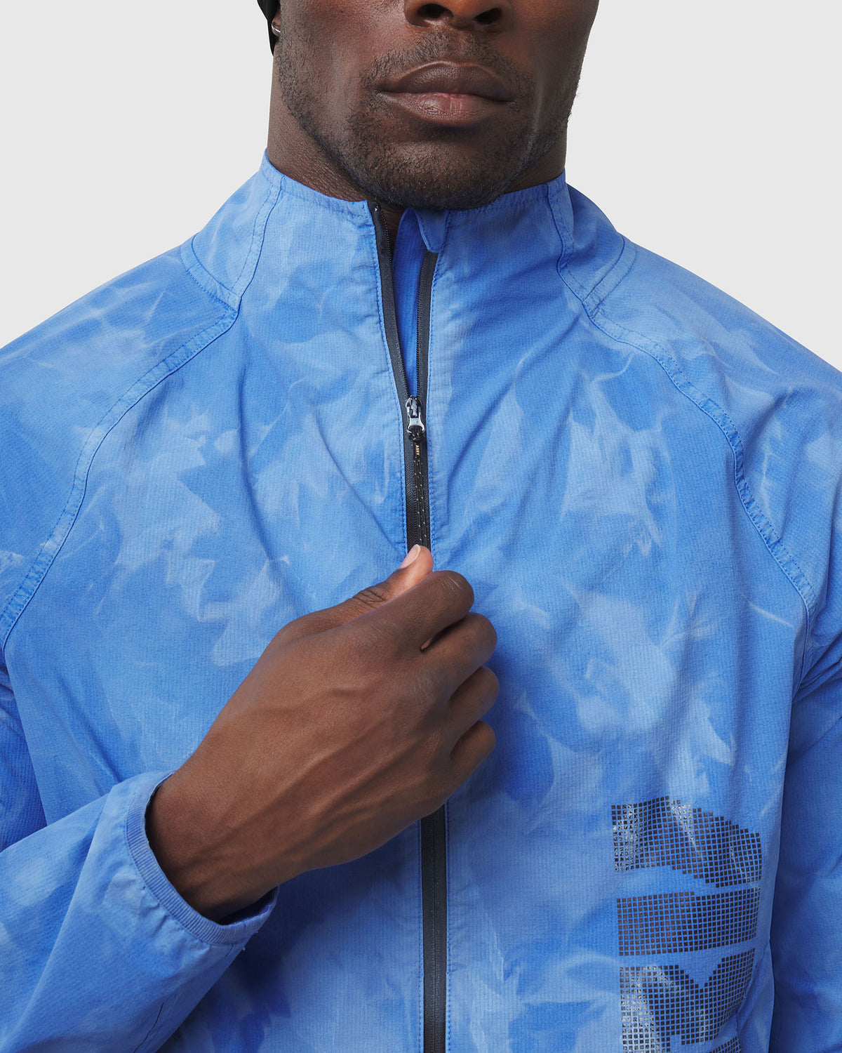 1243. Garment Dyed Ripstop Zip Jacket - Electric Blue