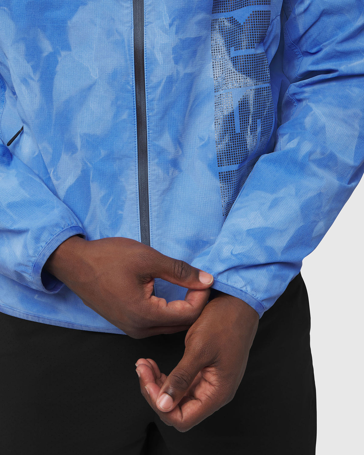 1243. Garment Dyed Ripstop Zip Jacket - Electric Blue