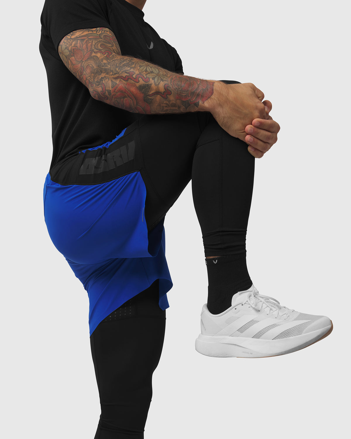 1239. Aerotex™ Hybrid Legging - Electric Blue/Black "Blade"