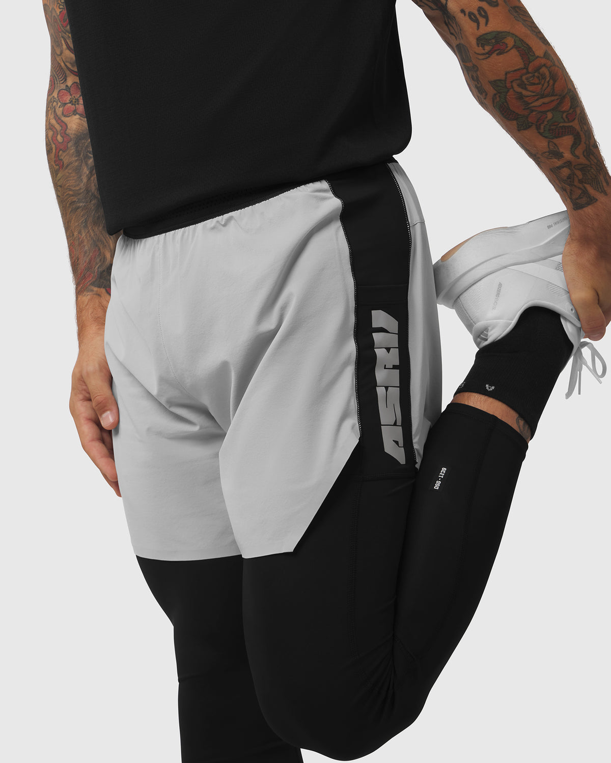 1239. Aerotex™ Hybrid Legging - Slate Grey/Black "Blade"