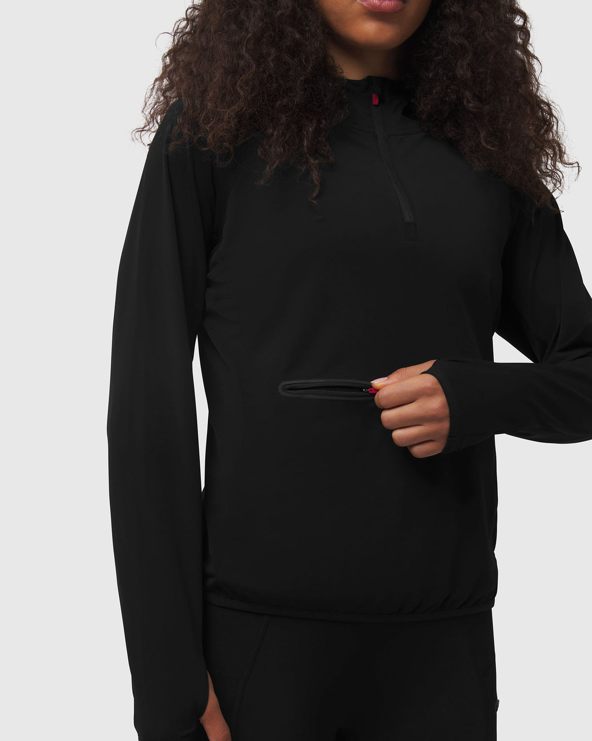 W122. Thermal Training Hoodie - Black