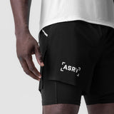 0951. Aerotex™ 4" High Split Liner Short - Black/White