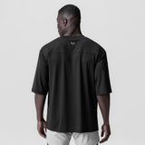 0841. 3D-Lite® 2.0 Lycra® 3/4-Sleeve Oversized Tee - Black "OTWR"