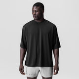 0841. 3D-Lite® 2.0 Lycra® 3/4-Sleeve Oversized Tee - Black "OTWR"