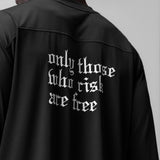 0841. 3D-Lite® 2.0 Lycra® 3/4-Sleeve Oversized Tee - Black "OTWR Block"