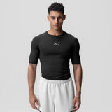 1027. WarpFlexx-Lite® Half-Sleeve Baselayer - Black
