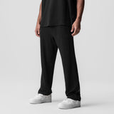 0957. Waffle Knit Relaxed Sweatpant - Black/Black