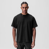 0797. Tech Essential™ Relaxed Tee - Black "Space Bracket"