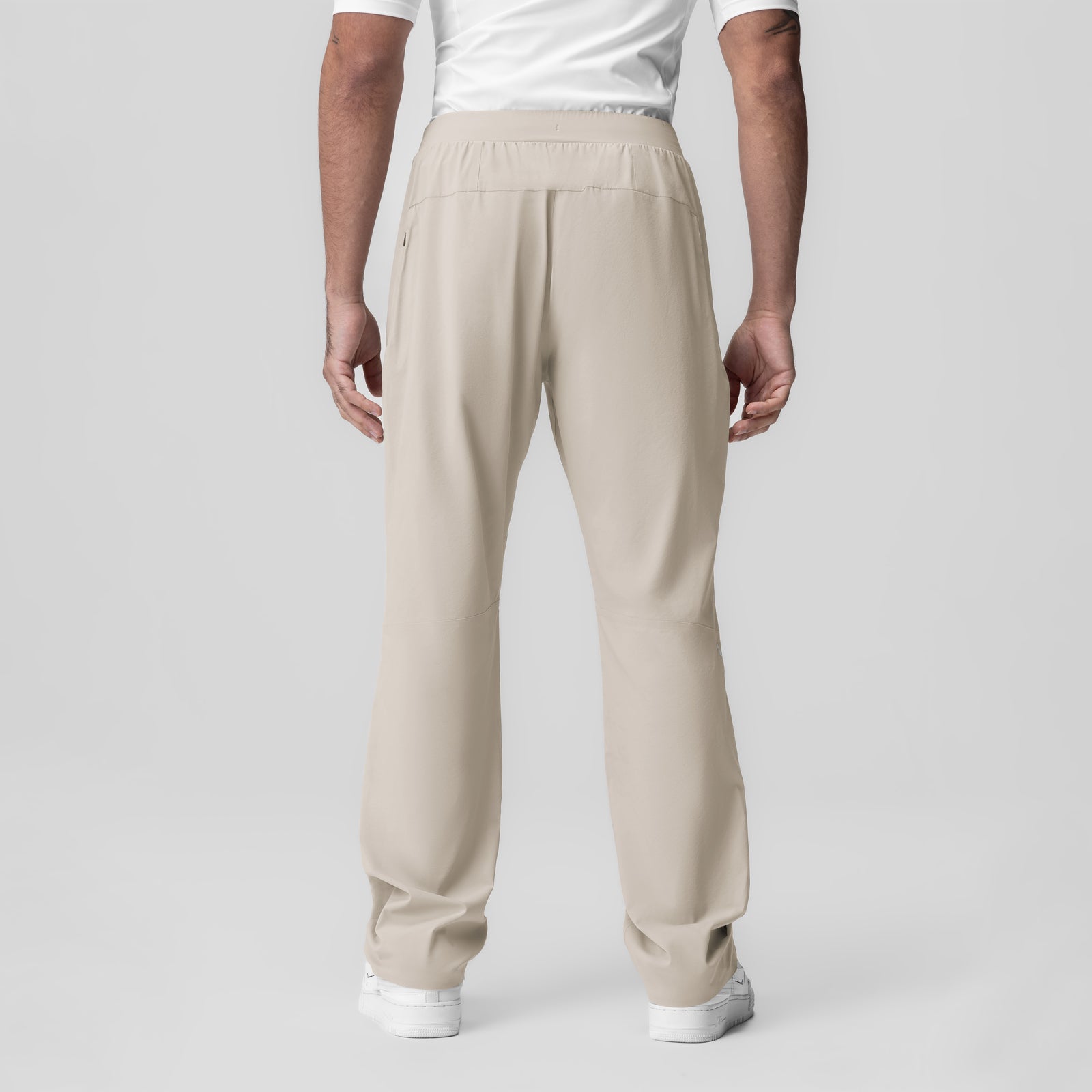 Aerotex Weather-Ready Bonded Pant in Chai, back view on model