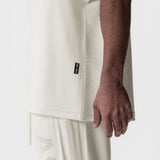 0946. Waffle Knit Oversized Tee - Cream