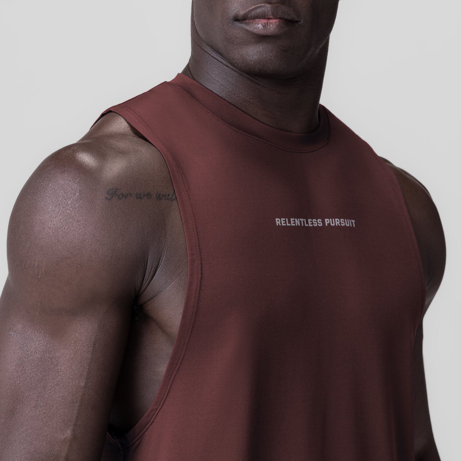 3D-Lite® 2.0 Lycra® Muscle Tank in crimson worn by model, front view