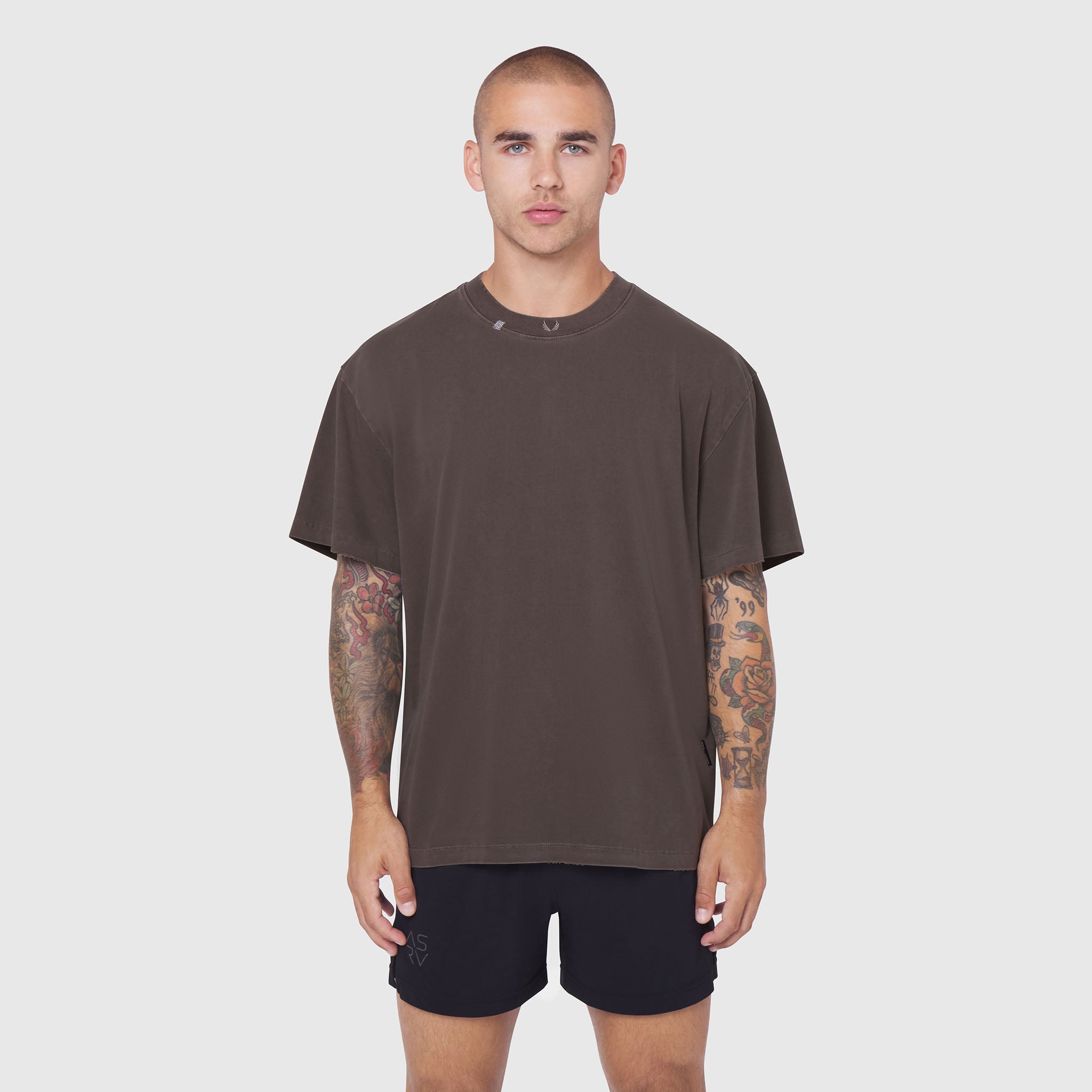 0797. Tech Essential™ Relaxed Tee - Faded Dark Earth