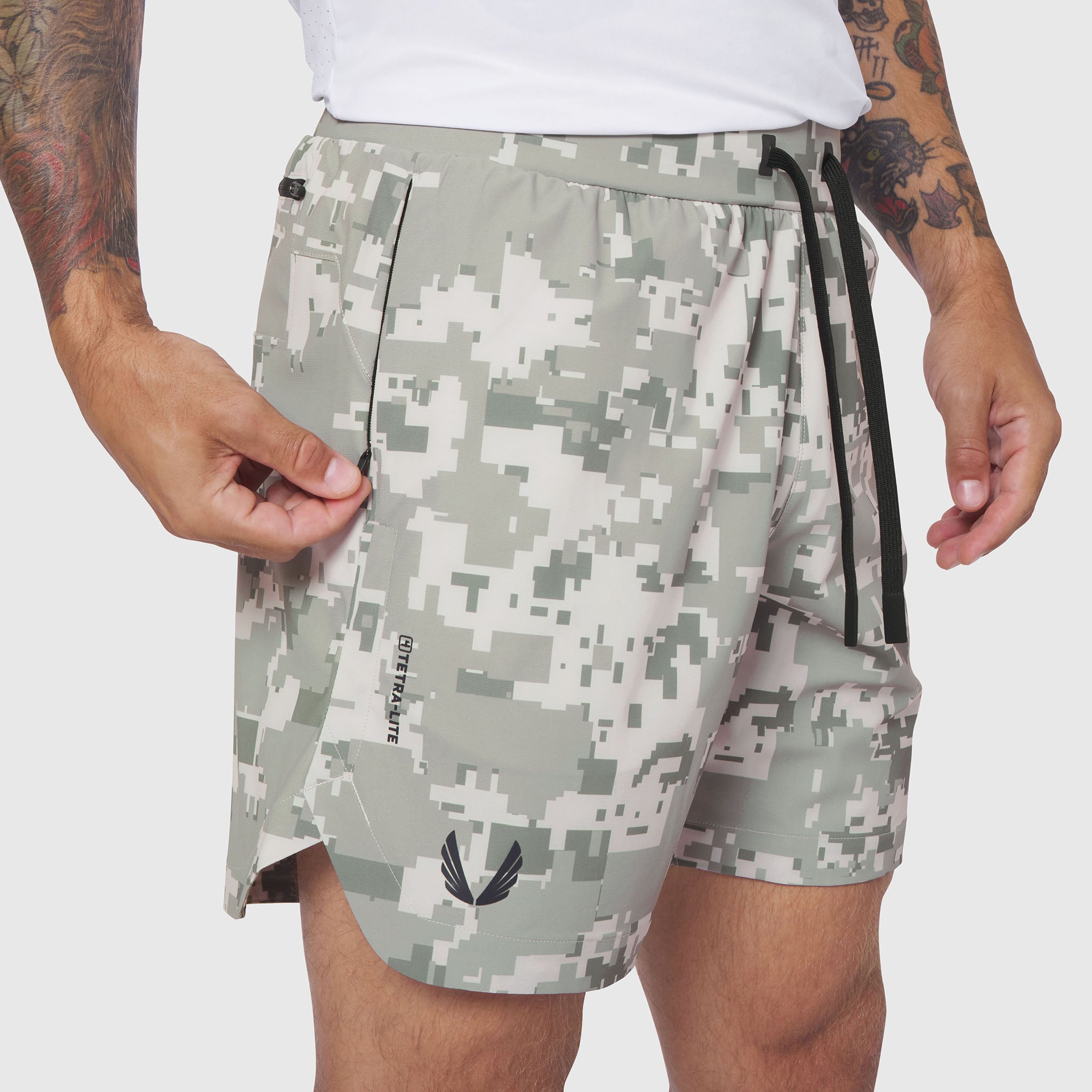 0823. Tetra-Lite® 7" Linerless Short - Digital Camo "Wings"