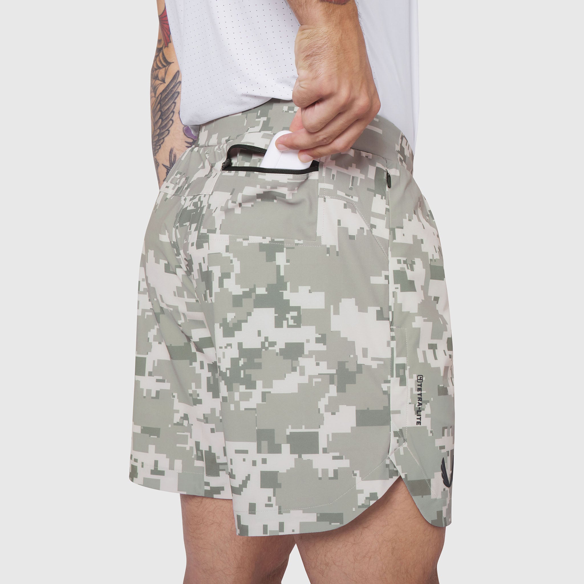 0823. Tetra-Lite® 7" Linerless Short - Digital Camo "Wings"