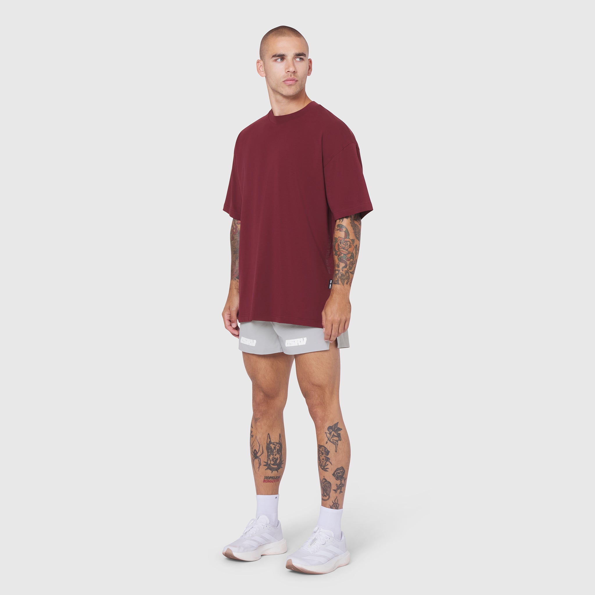 0824. Supima® Oversized Tee - Crimson