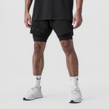 0866. Tetra-Lite® 7" Liner Short - Black "ASRV"/Black