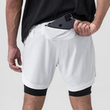 0866. Tetra-Lite® 7" Liner Short - White "ASRV"/Black