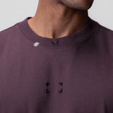 0797. Tech Essential™ Relaxed Tee - Deep Purple "Space Bracket"