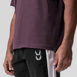 0797. Tech Essential™ Relaxed Tee - Deep Purple "Space Bracket"
