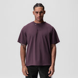 0797. Tech Essential™ Relaxed Tee - Deep Purple "Space Bracket"