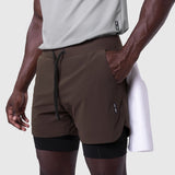 0865. Tetra-Lite® 5" Liner Short - Dark Earth "Wings"/Black