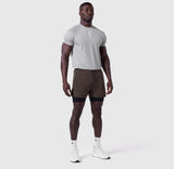 0865. Tetra-Lite® 5" Liner Short - Dark Earth "Wings"/Black