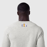 1112. Waffle Knit Longsleeve - Heather Grey