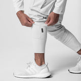 0654. Tech-Terry™ Cargo High Rib Jogger - White