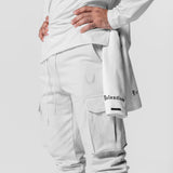 0654. Tech-Terry™ Cargo High Rib Jogger - White