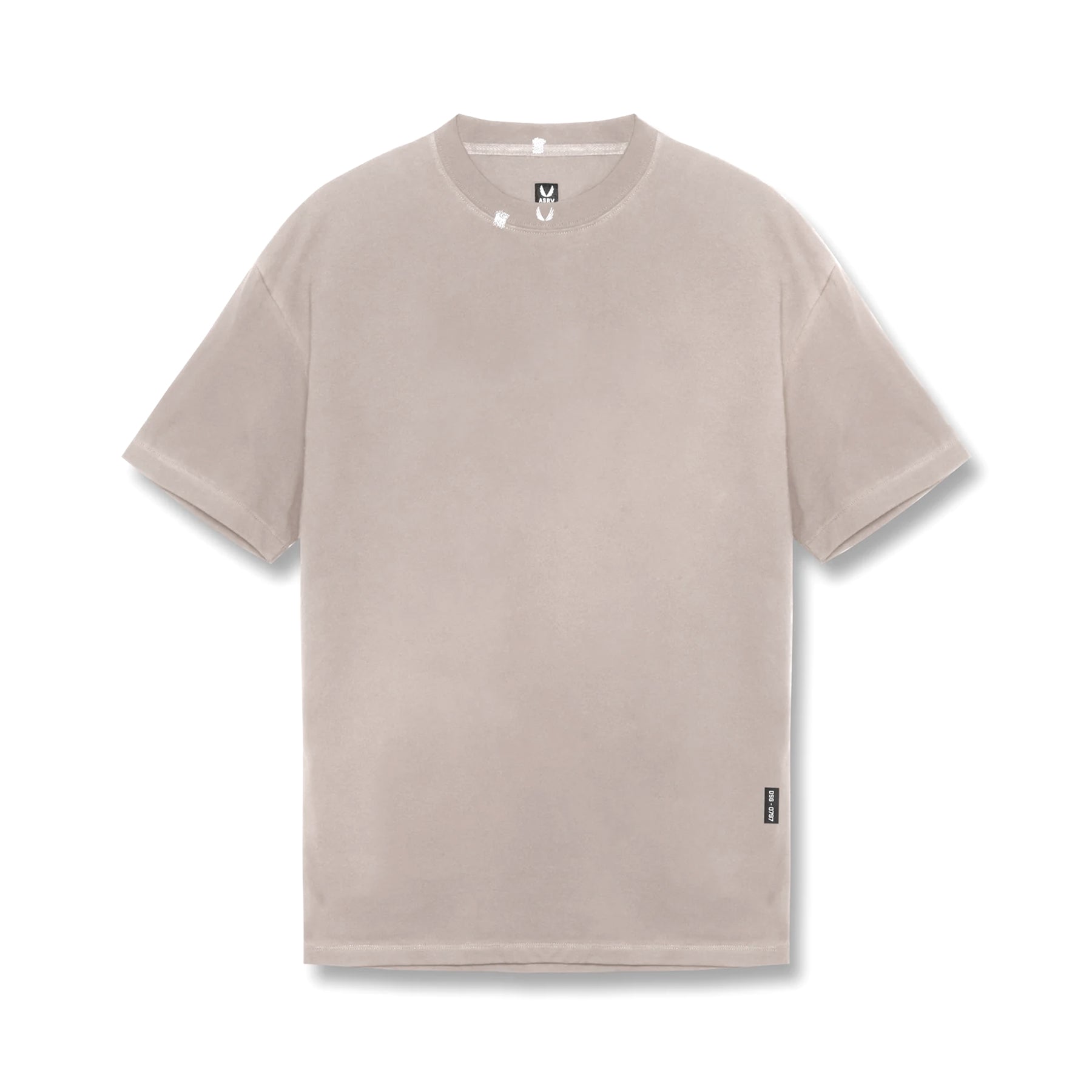 Tech Essential Relaxed Tee in faded chai, front view