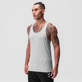0847. CottonPlus™ Standard Slim Tank - Heather Grey