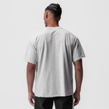 0797. Tech Essential™ Relaxed Tee - Heather Grey "Space Bracket"
