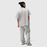 1102. Distressed Relaxed Tee - Heather Grey