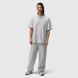 1102. Distressed Relaxed Tee - Heather Grey