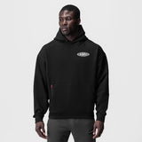 0874. Tech-Terry™ Zip Pocket Hoodie - Black "Global Reach"